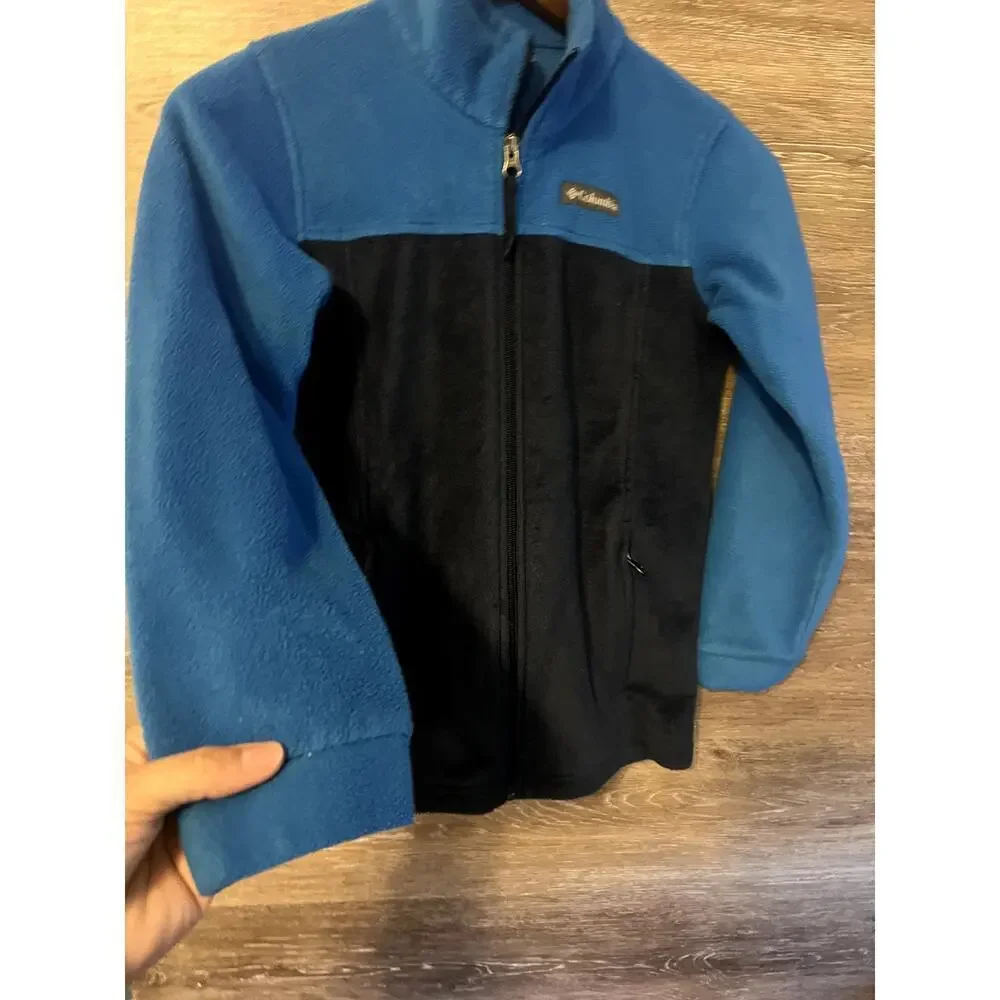 Columbia Fleece Jacket boy size M 8-10 yrs Blue full zipper Warm